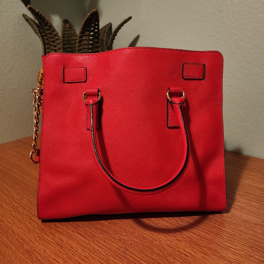 Michael Kors Hamilton Large Satchel Tote Saffiano Shoulder Bag - Picture 4 of 16